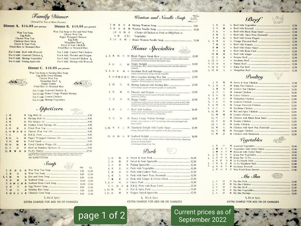 Silver Garden & Mongolian BBQ Menu image 4